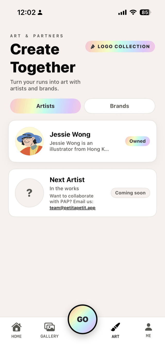 Artist and brand collaboration share card frames
